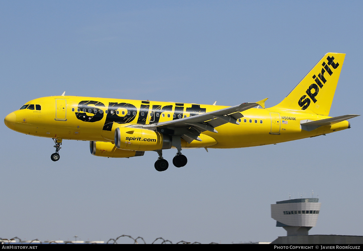Aircraft Photo of N506NK | Airbus A319-132 | Spirit Airlines | AirHistory.net #554368