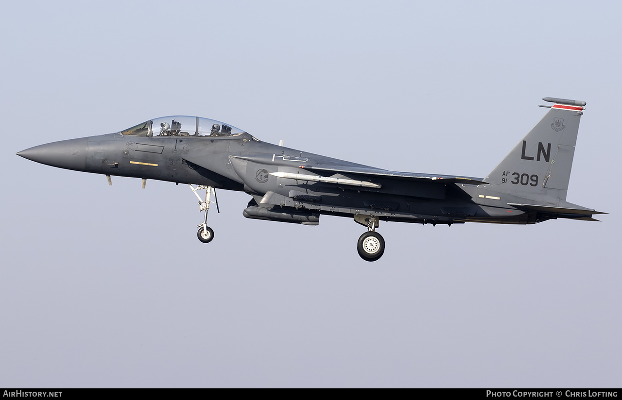 Aircraft Photo of 91-0309 / AF91-309 | McDonnell Douglas F-15E Strike Eagle | USA - Air Force | AirHistory.net #554471