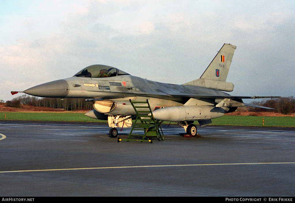 Aircraft Photo of FA-91 | General Dynamics F-16A Fighting Falcon | Belgium - Air Force | AirHistory.net #554495