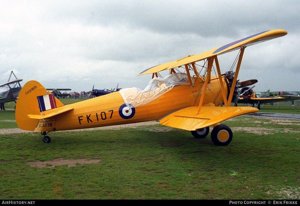 Aircraft Photo of F-AZJR / FK107 | Boeing PT-13D Kaydet (E75) | UK - Air Force | AirHistory.net #554500