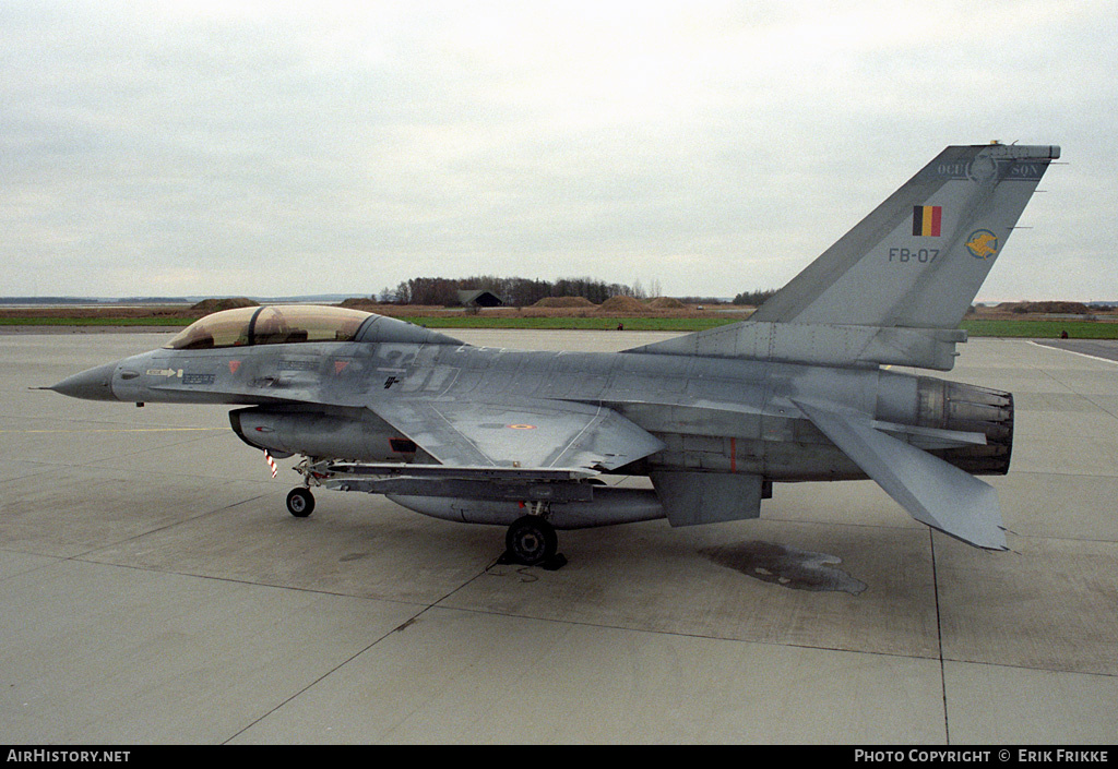 Aircraft Photo of FB-07 | General Dynamics F-16B Fighting Falcon | Belgium - Air Force | AirHistory.net #554504