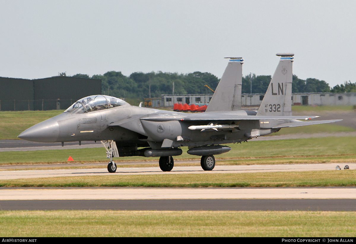 Aircraft Photo of 91-0332 / AF91-332 | McDonnell Douglas F-15E Strike Eagle | USA - Air Force | AirHistory.net #554529