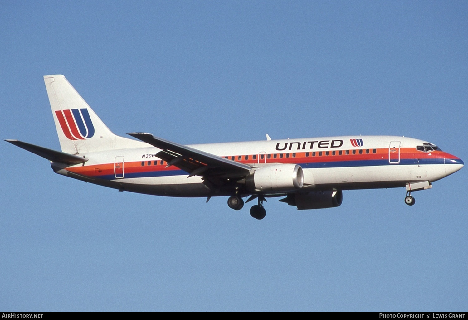 Aircraft Photo of N306UA | Boeing 737-322 | United Airlines | AirHistory.net #554598