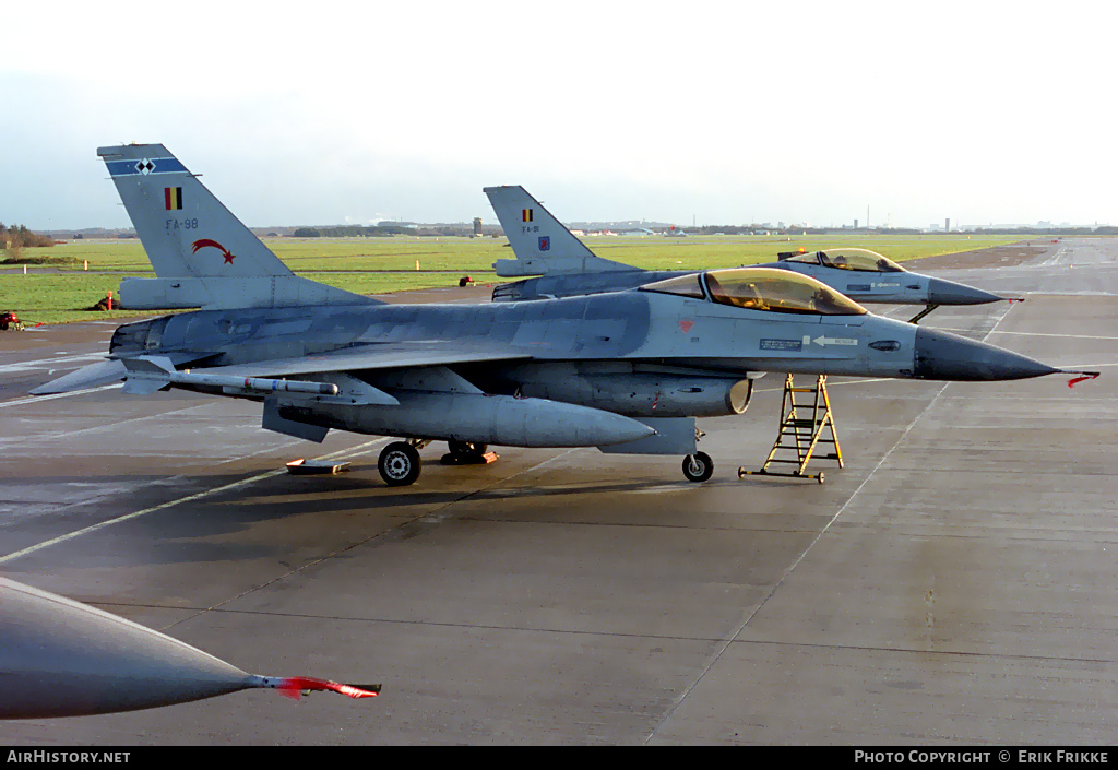 Aircraft Photo of FA98 | General Dynamics F-16A Fighting Falcon | Belgium - Air Force | AirHistory.net #554601