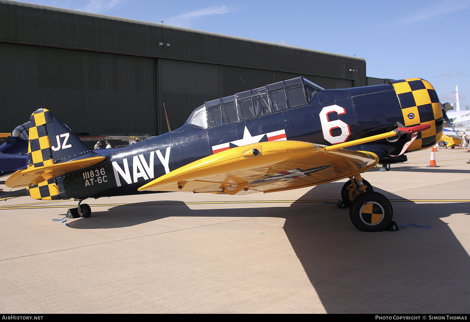 Aircraft Photo of G-TSIX / 111836 | North American AT-6C Harvard IIA | USA - Navy | AirHistory.net #554714