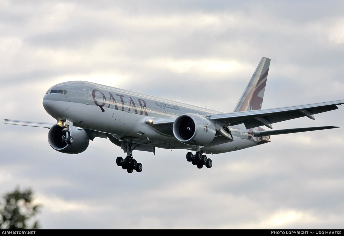 Aircraft Photo of A7-BBE | Boeing 777-2DZ/LR | Qatar Airways | AirHistory.net #554724