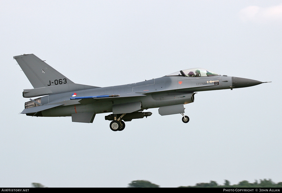 Aircraft Photo of J-063 | General Dynamics F-16AM Fighting Falcon | Netherlands - Air Force | AirHistory.net #554739