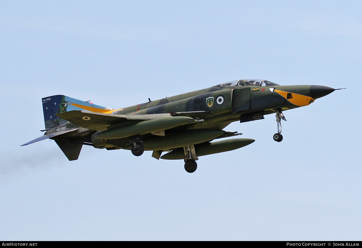 Aircraft Photo of 7519 | McDonnell Douglas RF-4E Phantom II | Greece - Air Force | AirHistory.net #554755