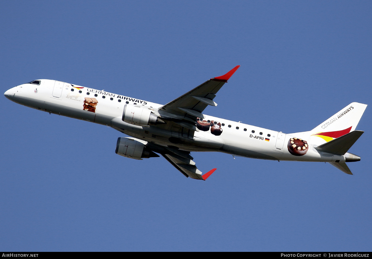 Aircraft Photo of D-APRI | Embraer 190LR (ERJ-190-100LR) | German Airways | AirHistory.net #554776