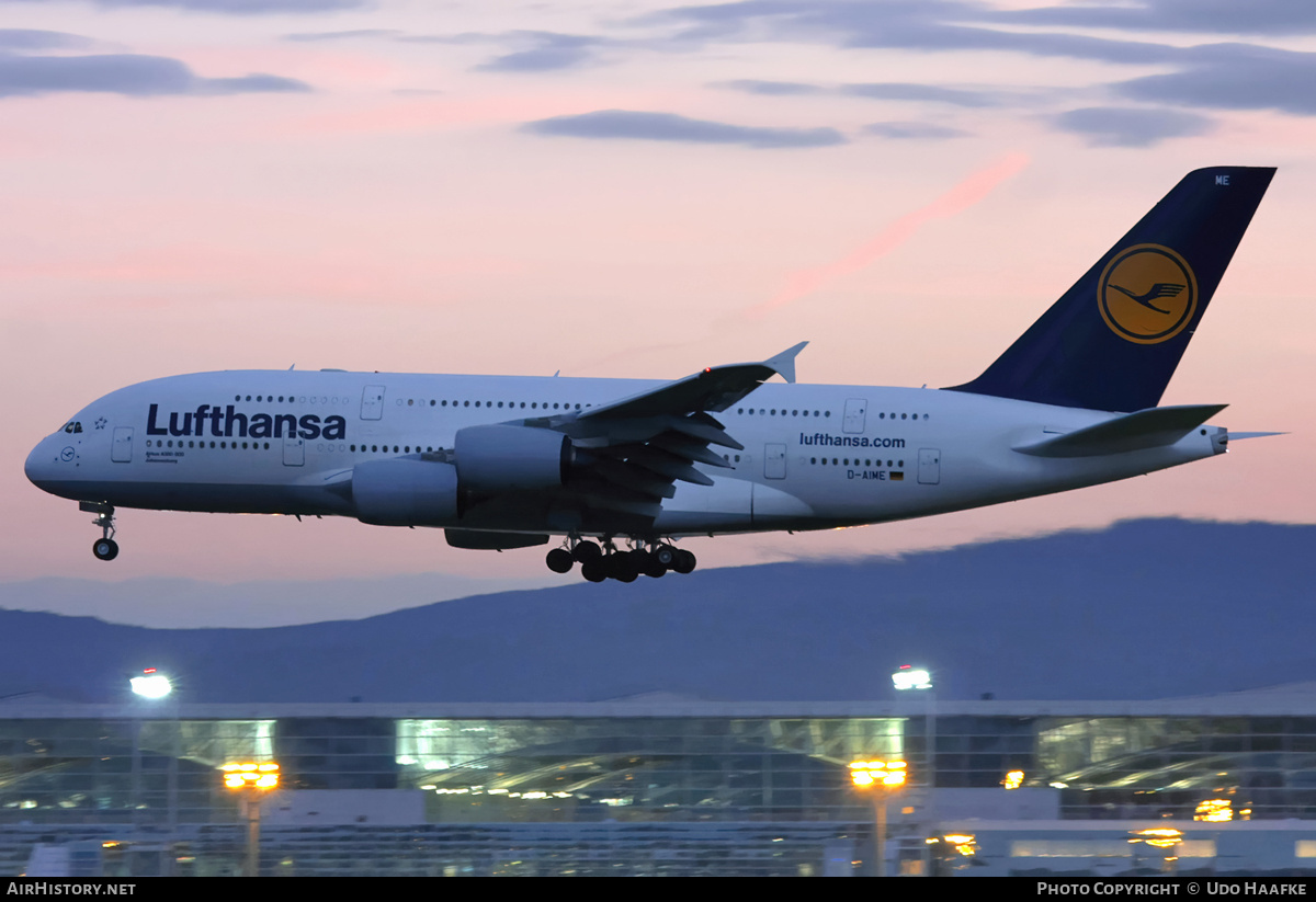 Aircraft Photo of D-AIME | Airbus A380-841 | Lufthansa | AirHistory.net #554803
