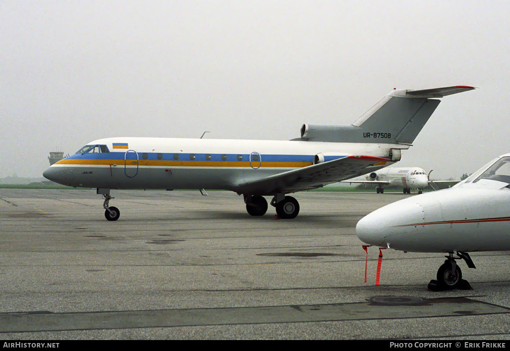 Aircraft Photo of UR-87508 | Yakovlev Yak-40 | AirHistory.net #554837