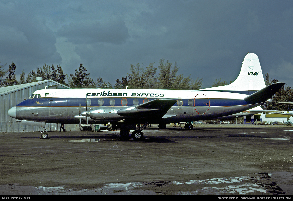 Aircraft Photo of N24V | Vickers 745D Viscount | Caribbean Express | AirHistory.net #554861