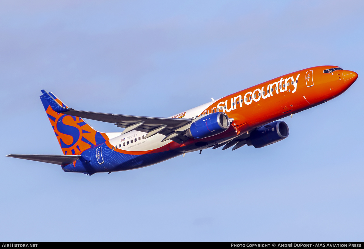 Aircraft Photo of N831SY | Boeing 737-83N | Sun Country Airlines | AirHistory.net #554887