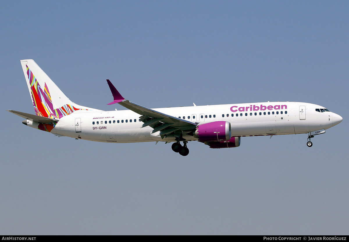 Aircraft Photo of 9Y-GRN | Boeing 737-8 Max 8 | Caribbean Airlines | AirHistory.net #554957