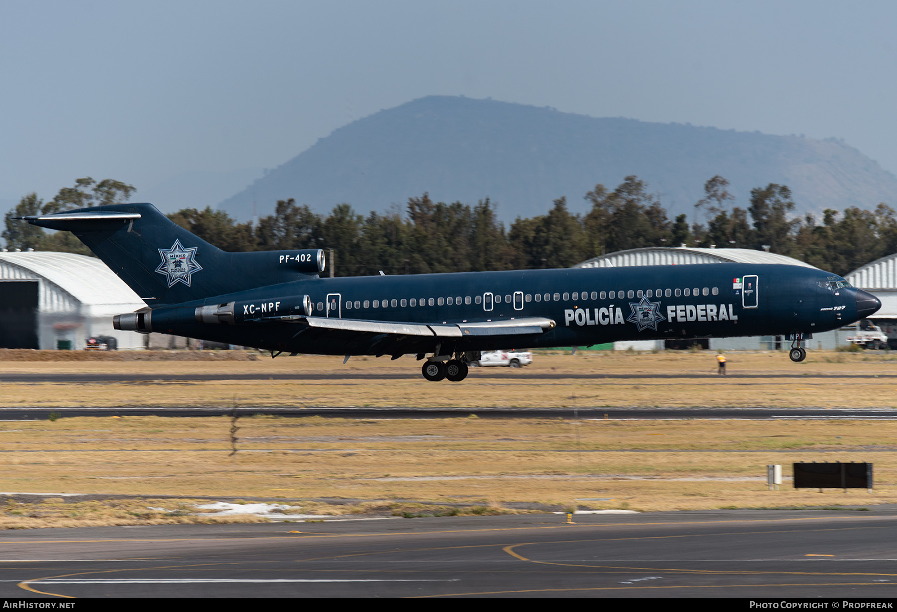 Aircraft Photo of XC-NPF / PF-402 | Boeing 727-264/Adv | Policía Federal | AirHistory.net #555039