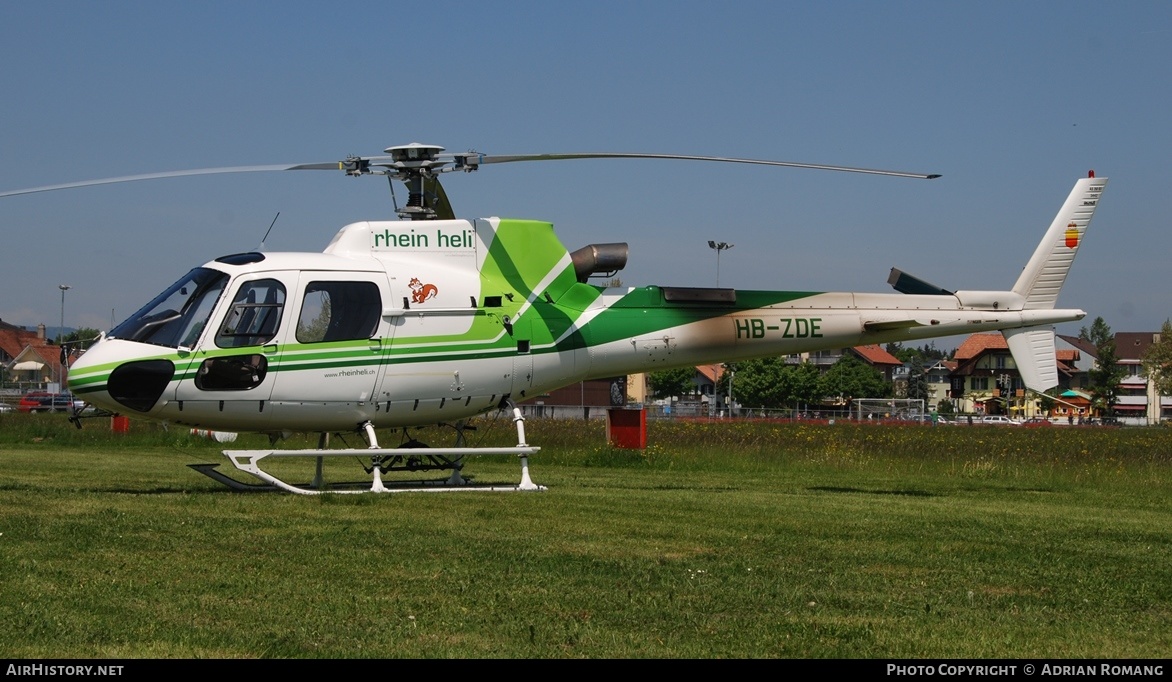 Aircraft Photo of HB-ZDE | Eurocopter AS-350B-3 Ecureuil | Rhein-Heli | AirHistory.net #555042
