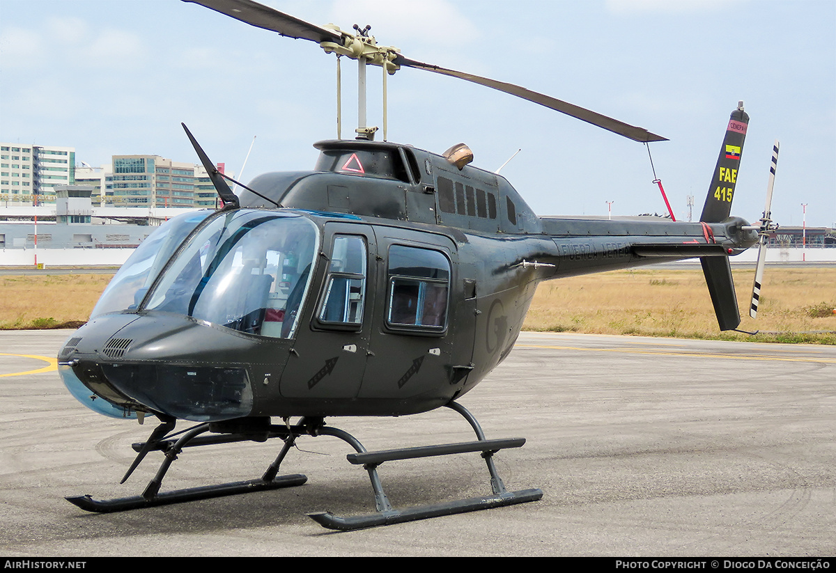 Aircraft Photo of FAE-415 | Bell 206B-3 JetRanger III | Ecuador - Air Force | AirHistory.net #555092
