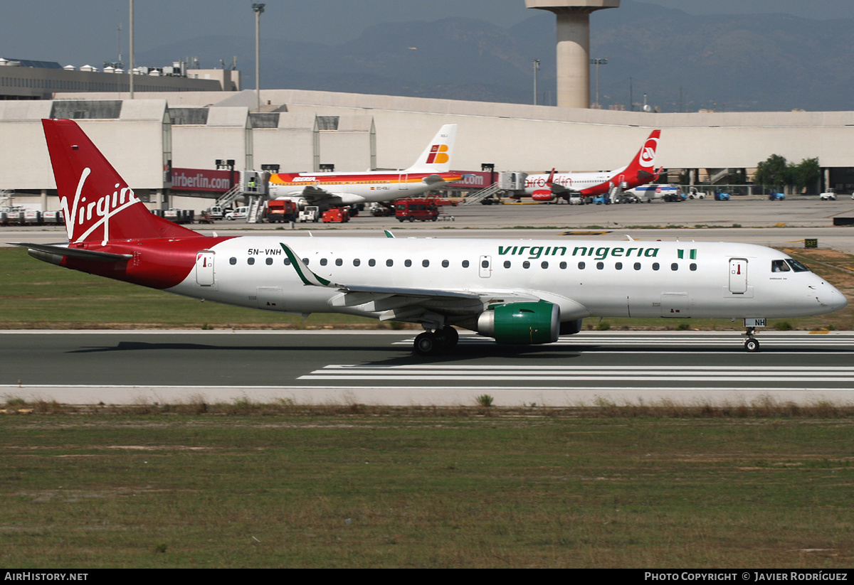 Aircraft Photo of 5N-VNH | Embraer 190AR (ERJ-190-100IGW) | Virgin Nigeria Airways | AirHistory.net #555387