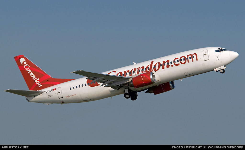 Aircraft Photo of TC-TJE | Boeing 737-4Y0 | Corendon Airlines | AirHistory.net #555405