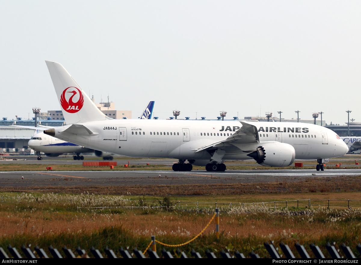 Aircraft Photo of JA844J | Boeing 787-8 Dreamliner | Japan Airlines - JAL | AirHistory.net #555421