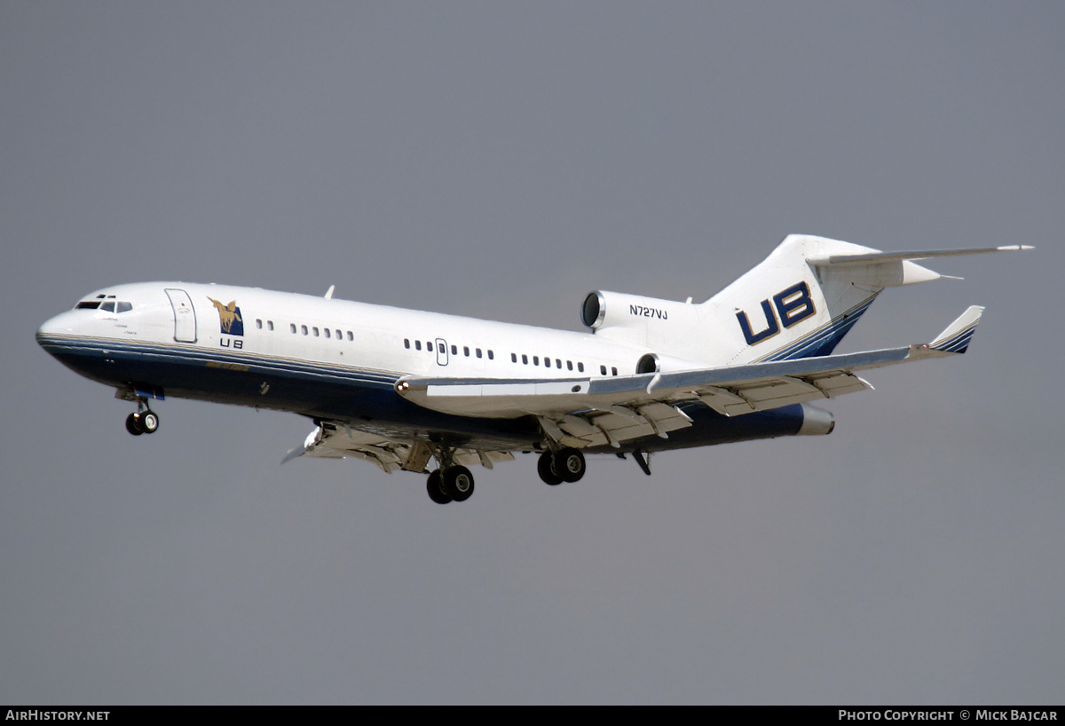 Aircraft Photo of N727VJ | Boeing 727-44 | UB Group - United Breweries | AirHistory.net #555456