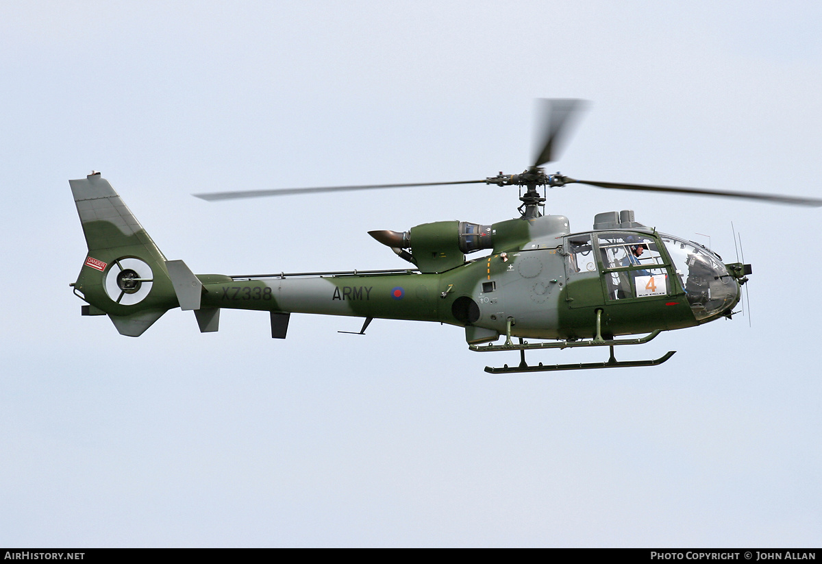 Aircraft Photo of XZ338 | Aerospatiale SA-341B Gazelle AH1 | UK - Army | AirHistory.net #555475