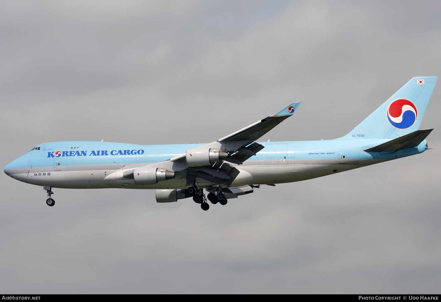 Aircraft Photo of HL7600 | Boeing 747-4B5F/ER/SCD | Korean Air Cargo | AirHistory.net #555540