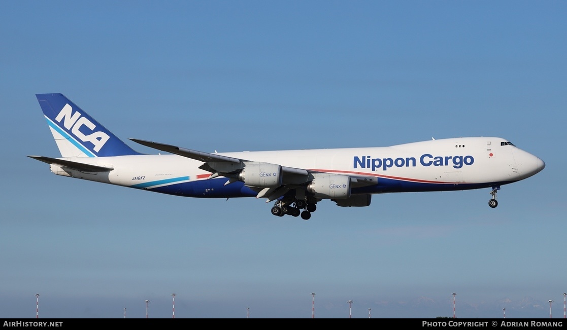 Aircraft Photo of JA16KZ | Boeing 747-8KZF/SCD | Nippon Cargo Airlines - NCA | AirHistory.net #555549