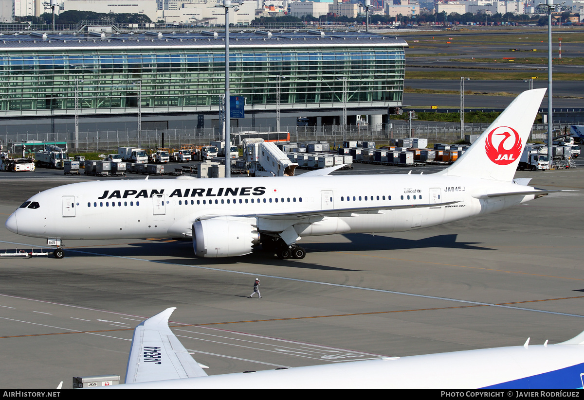 Aircraft Photo of JA845J | Boeing 787-8 Dreamliner | Japan Airlines - JAL | AirHistory.net #555674