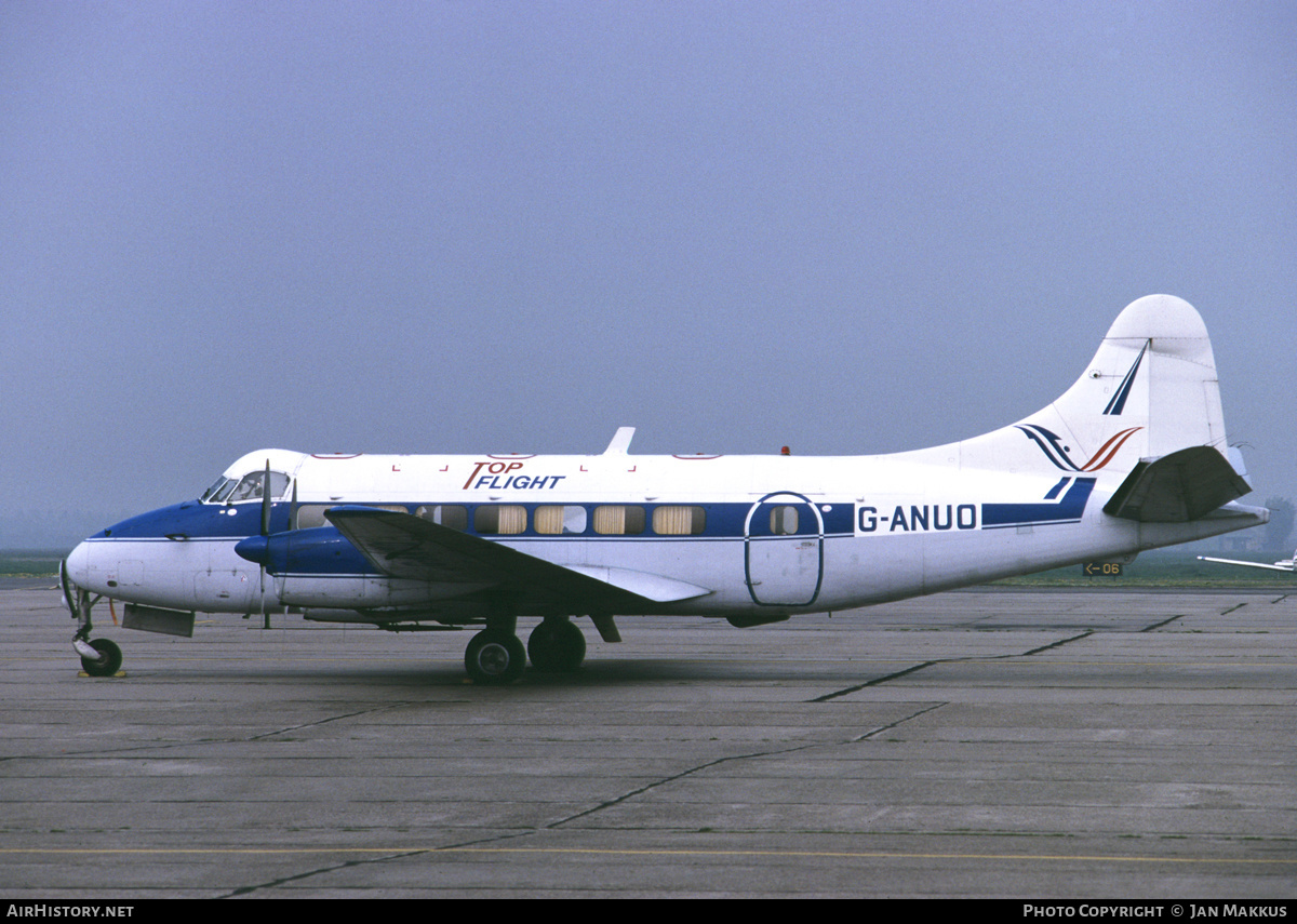 Aircraft Photo of G-ANUO | De Havilland D.H. 114 Heron 2D | Top Flight | AirHistory.net #555707