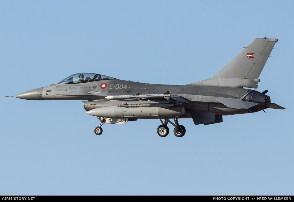 Aircraft Photo of E-004 | General Dynamics F-16AM Fighting Falcon | Denmark - Air Force | AirHistory.net #555712