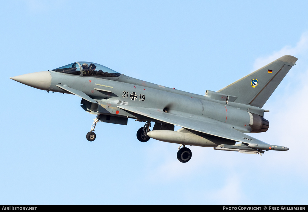 Aircraft Photo of 3119 | Eurofighter EF-2000 Typhoon S | Germany - Air Force | AirHistory.net #555714