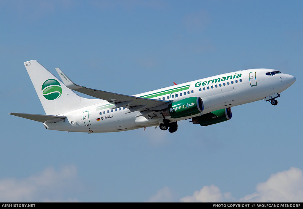 Aircraft Photo of D-AGEQ | Boeing 737-75B | Germania | AirHistory.net #555785