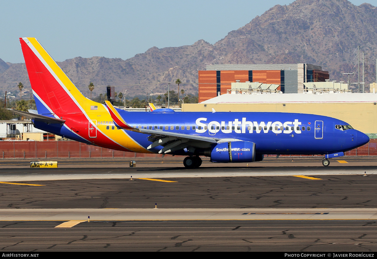 Aircraft Photo of N428WN | Boeing 737-7H4 | Southwest Airlines | AirHistory.net #555905