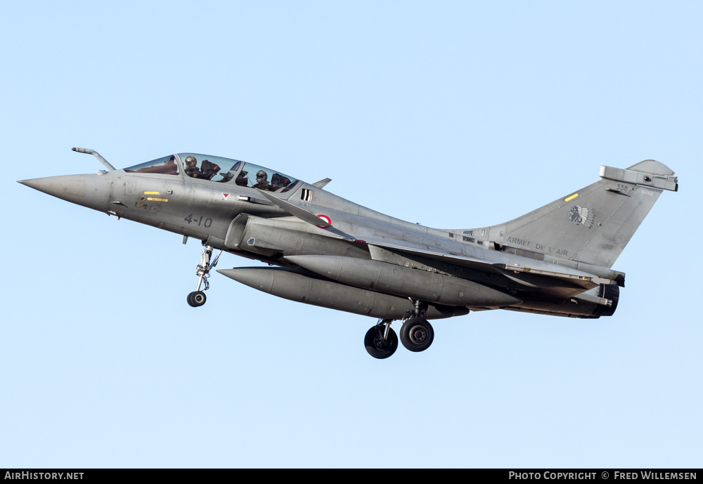 Aircraft Photo of 338 | Dassault Rafale B | France - Air Force | AirHistory.net #555955