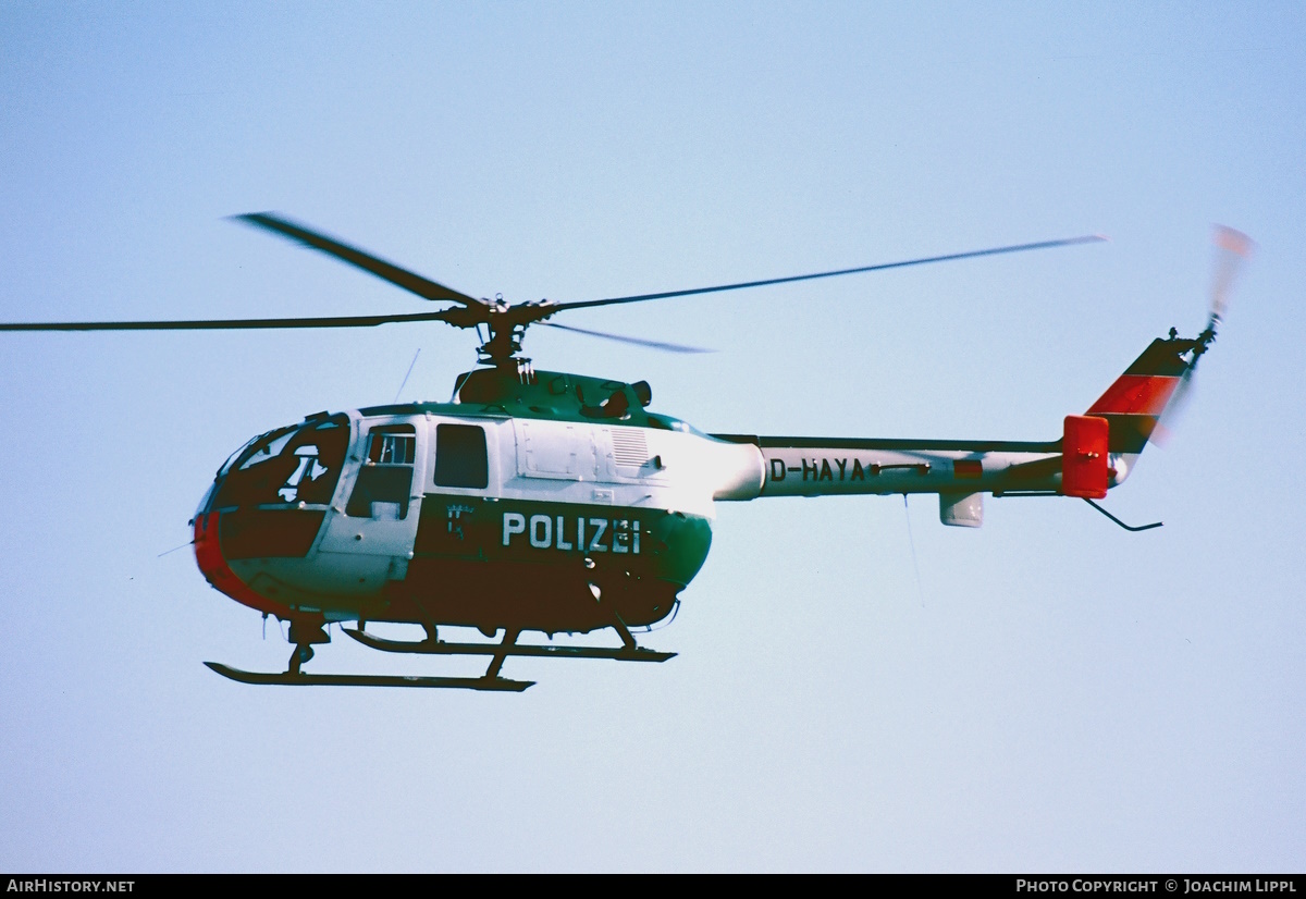 Aircraft Photo of D-HAYA | MBB BO-105CB | Polizei Rheinland-Pfalz | AirHistory.net #556007