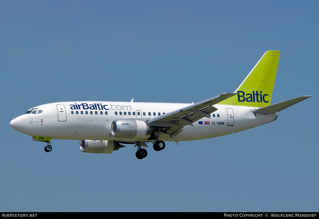 Aircraft Photo of YL-BBM | Boeing 737-522 | AirBaltic | AirHistory.net #556029