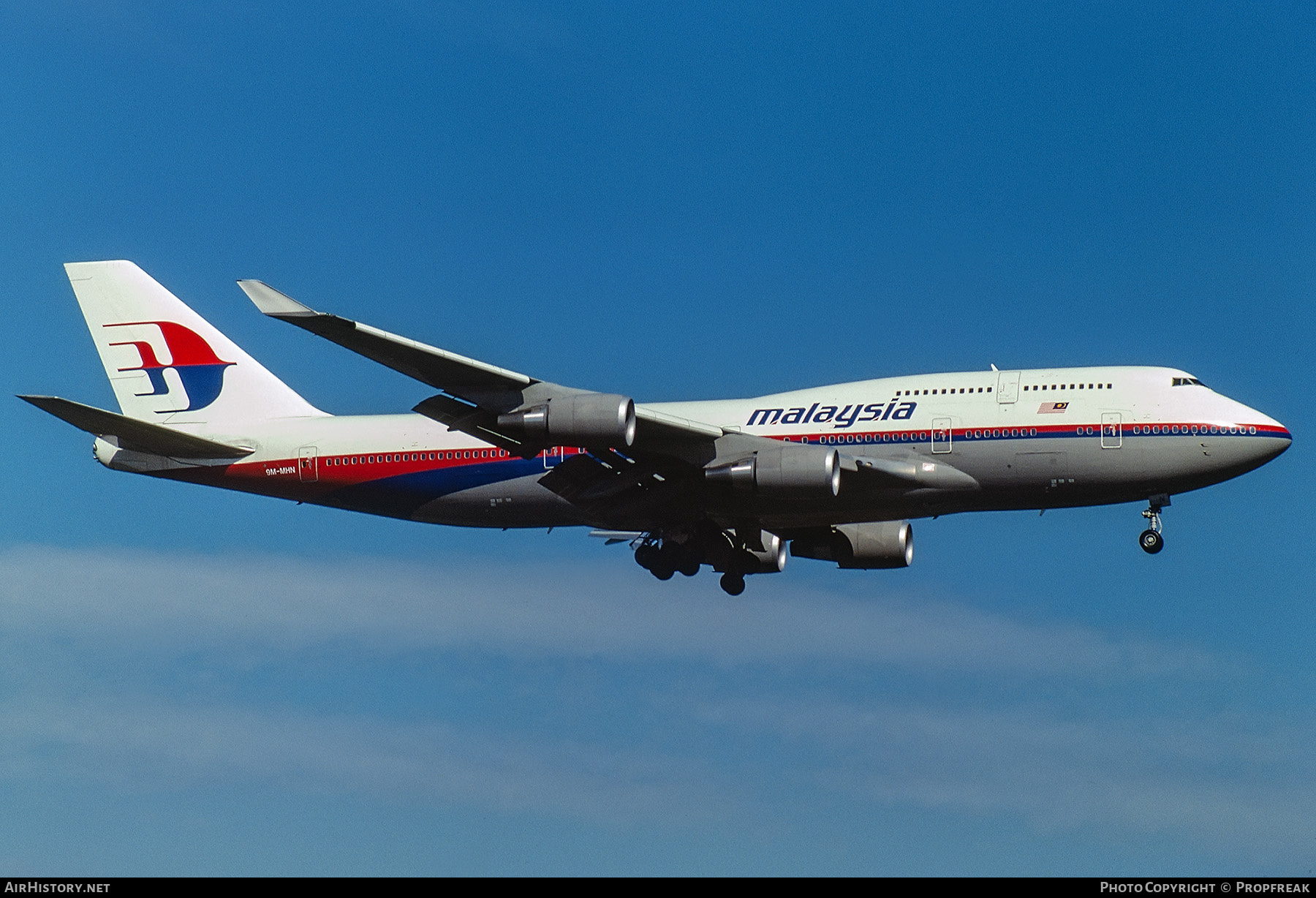 Aircraft Photo of 9M-MHN | Boeing 747-4H6 | Malaysia Airlines | AirHistory.net #556073