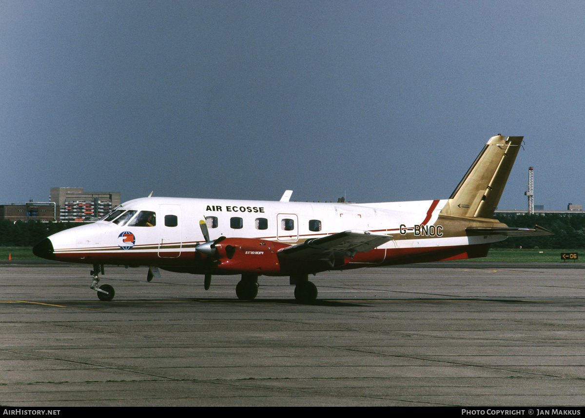 Aircraft Photo of G-BNOC | Embraer EMB-110P1 Bandeirante | Air Écosse | AirHistory.net #556177