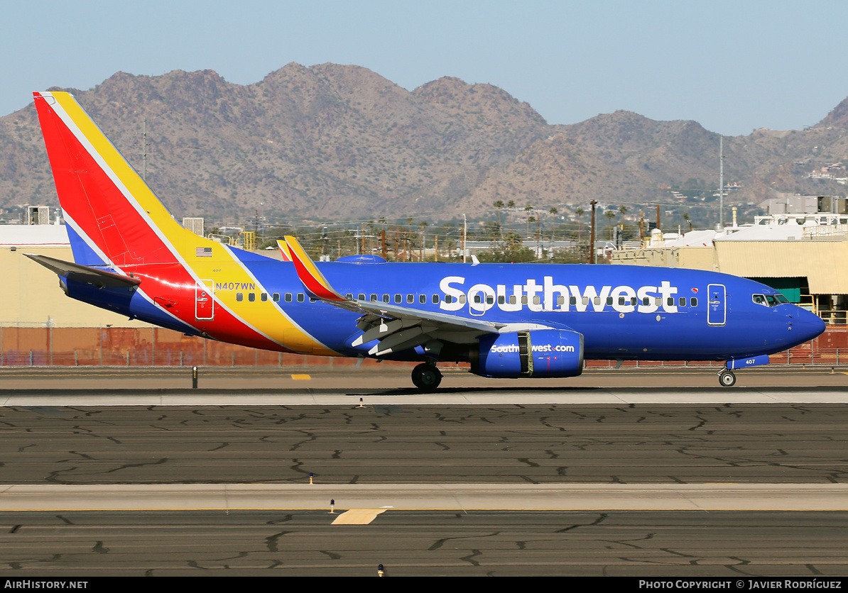 Aircraft Photo of N407WN | Boeing 737-7H4 | Southwest Airlines | AirHistory.net #556185