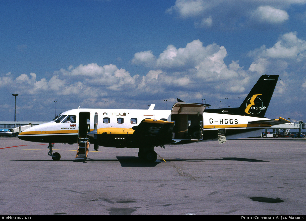 Aircraft Photo of G-HGGS | Embraer EMB-110P1 Bandeirante | Euroair | AirHistory.net #556246