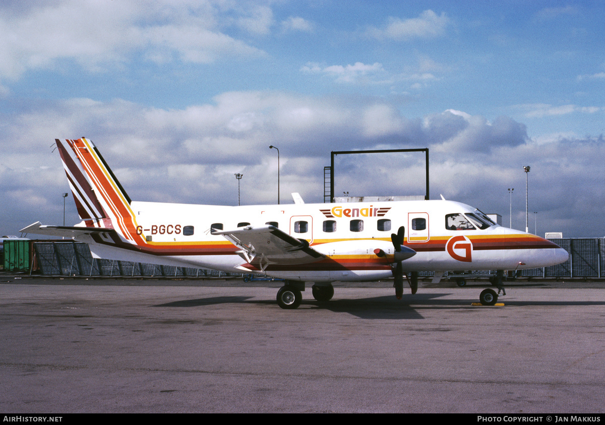 Aircraft Photo of G-BGCS | Embraer EMB-110P1 Bandeirante | Genair | AirHistory.net #556250