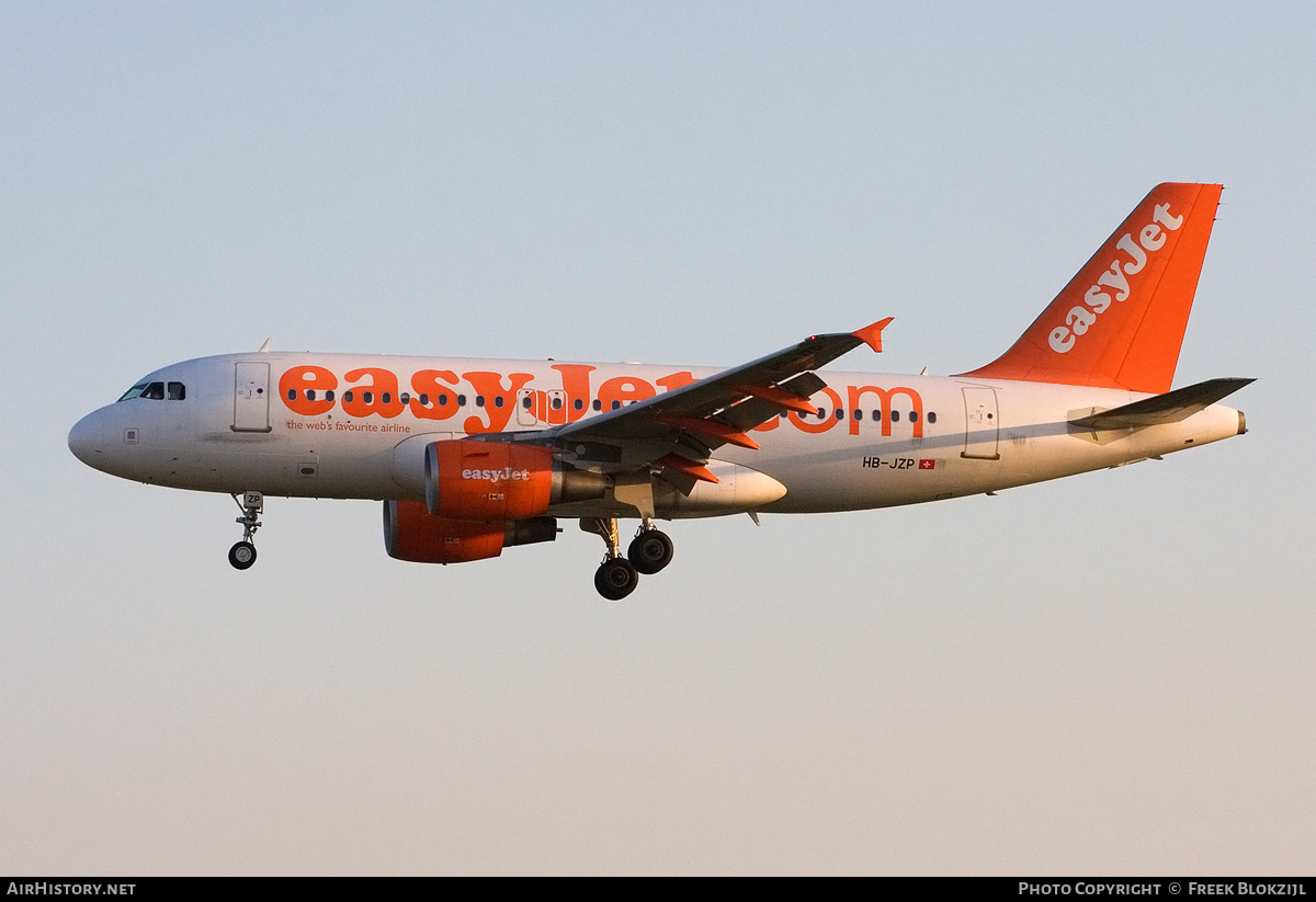 Aircraft Photo of HB-JZP | Airbus A319-111 | EasyJet | AirHistory.net #556275