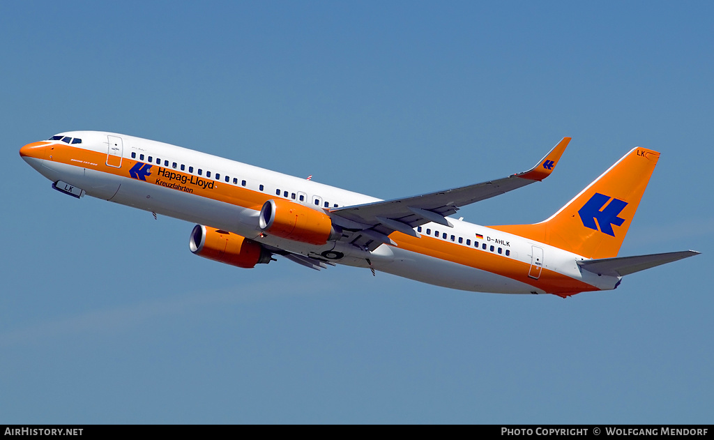 Aircraft Photo of D-AHLK | Boeing 737-8K5 | Hapag-Lloyd Cruises | AirHistory.net #556354