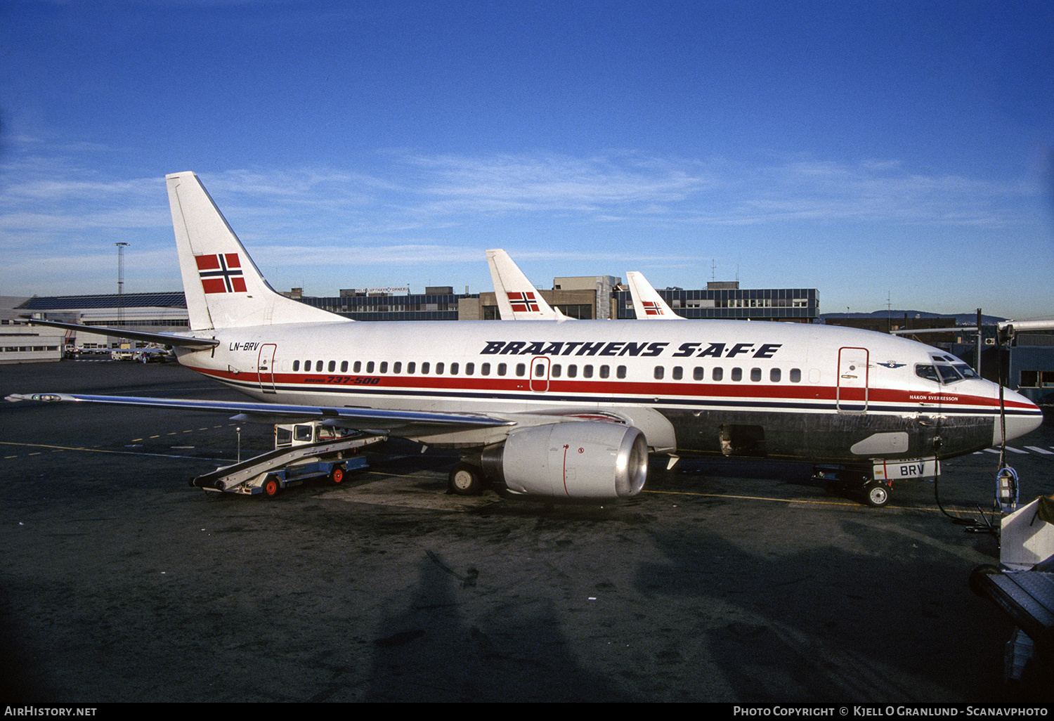 Aircraft Photo of LN-BRV | Boeing 737-505 | Braathens SAFE | AirHistory.net #556428