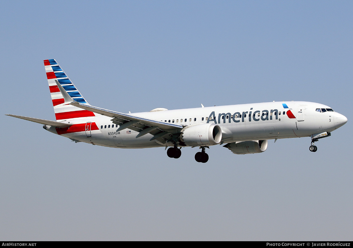 Aircraft Photo of N334SM | Boeing 737-8 Max 8 | American Airlines | AirHistory.net #556469