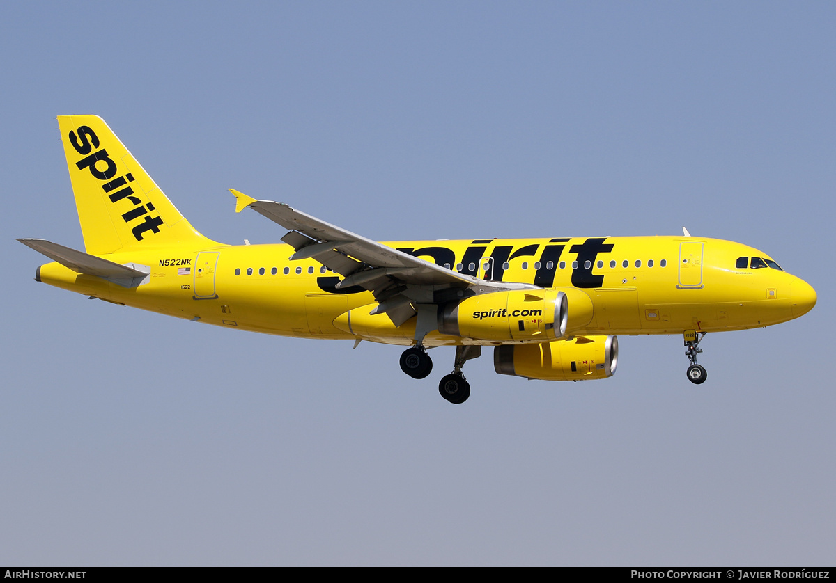Aircraft Photo of N522NK | Airbus A319-132 | Spirit Airlines | AirHistory.net #556472