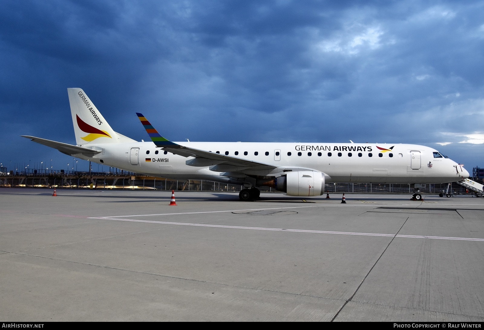 Aircraft Photo of D-AWSI | Embraer 190LR (ERJ-190-100LR) | German Airways | AirHistory.net #556611