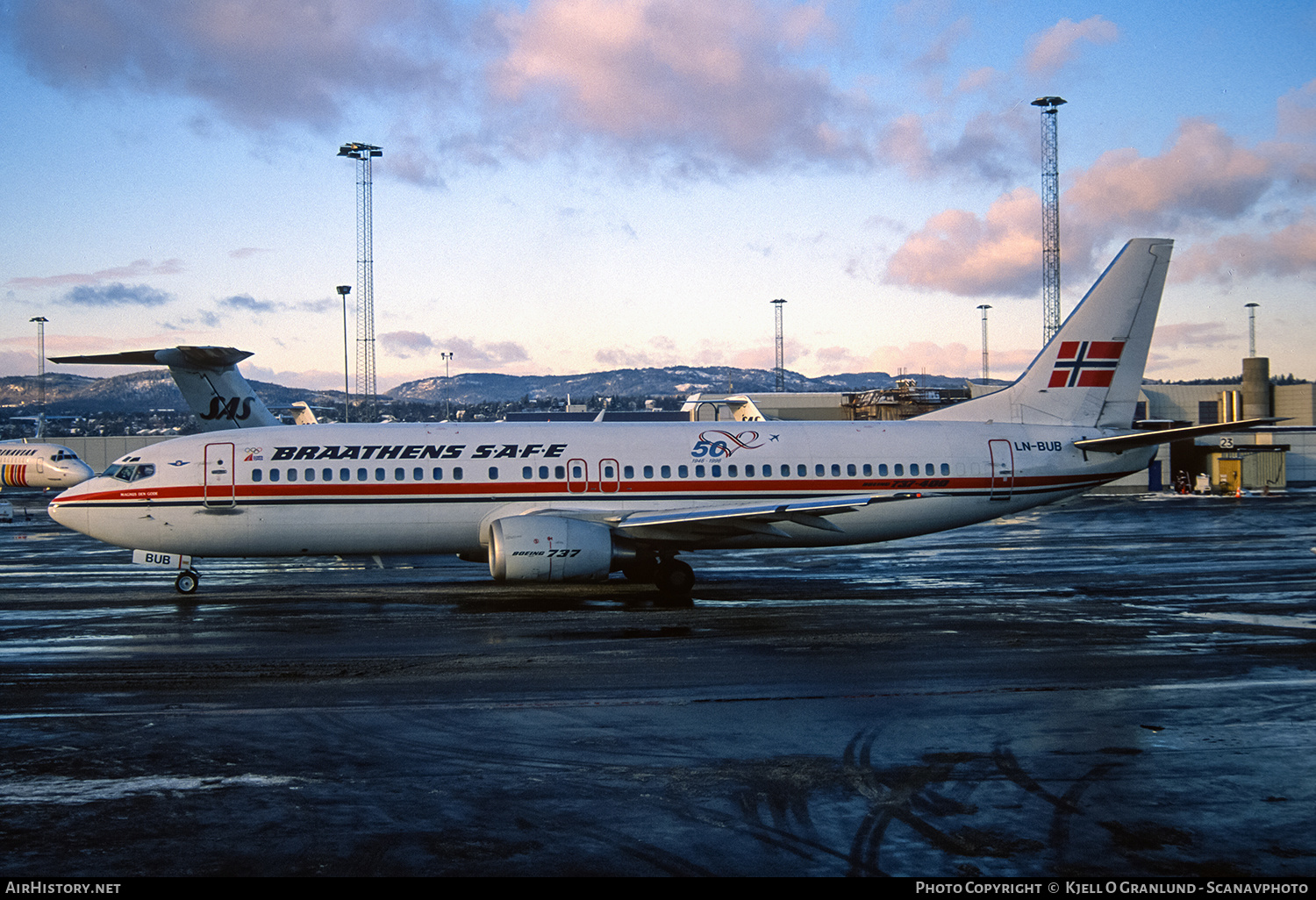 Aircraft Photo of LN-BUB | Boeing 737-4Q8 | Braathens SAFE | AirHistory.net #556615