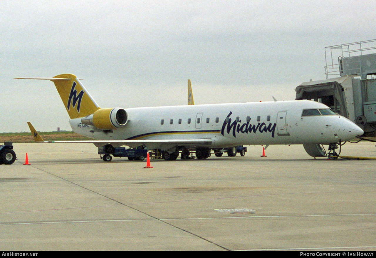 Aircraft Photo of N573ML | Bombardier CRJ-200ER (CL-600-2B19) | Midway Airlines | AirHistory.net #556701